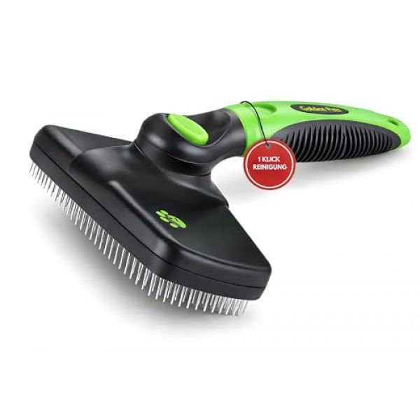 Golden Pets selbstreinigende Hunde- und Katzenbürste